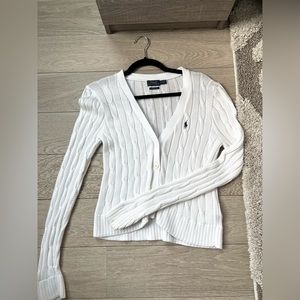 Women’s white cardigan, Ralph Lauren